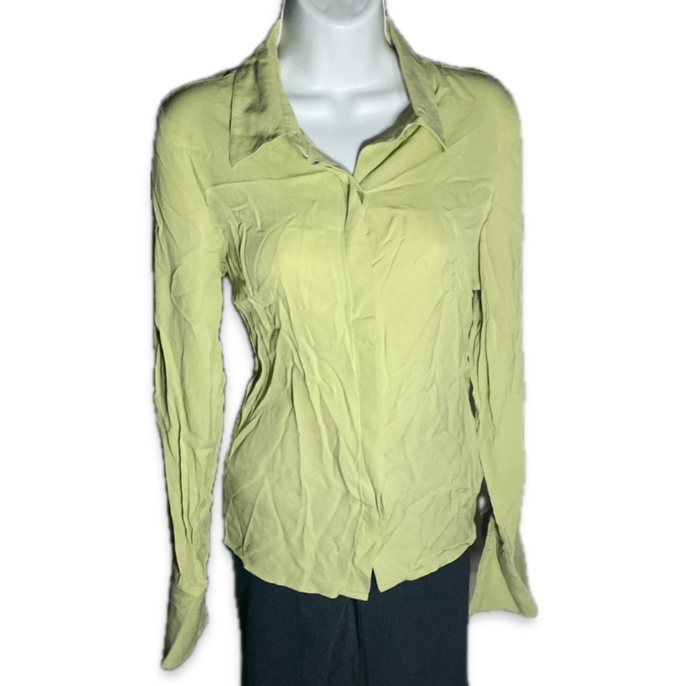 Silk Green Blouse